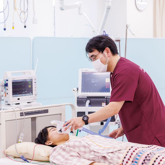 姫路医療専門学校 【臨床工学技士科】人工呼吸器を体験しよう1