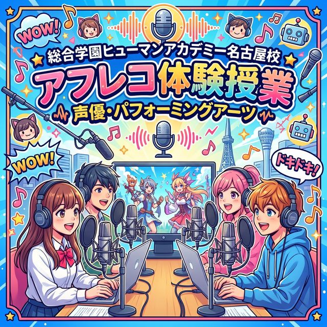 総合学園ヒューマンアカデミー名古屋校 アフレコ体験授業1