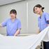 富山リハビリテーション医療福祉大学校 【介護福祉科】１２/１２（土）ベッドメイキングに挑戦1