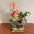 フラワーデザイン実習★観葉植物と生花を使ってアレンジを作ろう／テクノ・ホルティ園芸専門学校
