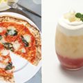専門学校ビジョナリーアーツ よくばりピザ×桃のカフェドリンク