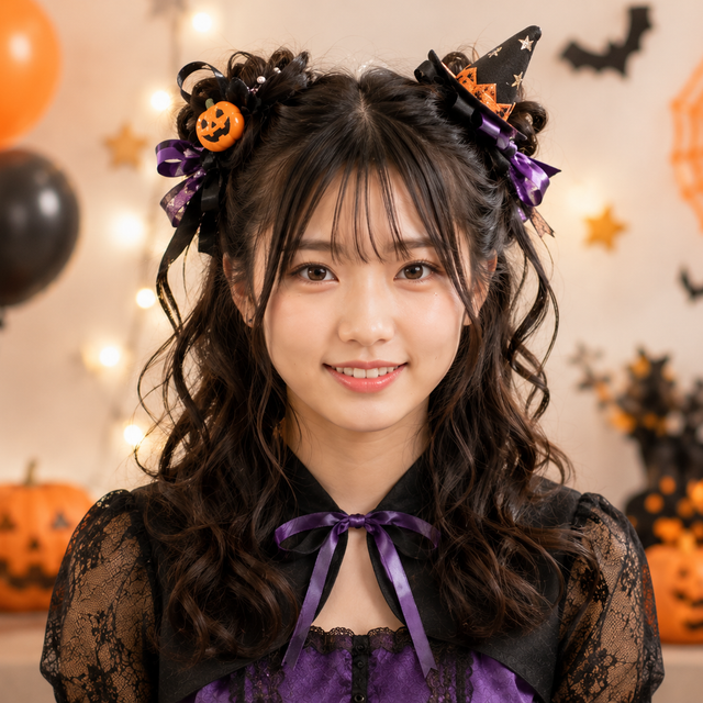 大村美容ファッション専門学校 体験A　ハロウィンパーティーアレンジ＆スタイリング1