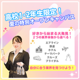 【宿題応援】 高校1.2年生限定★テーマパークスタッフ体験の詳細