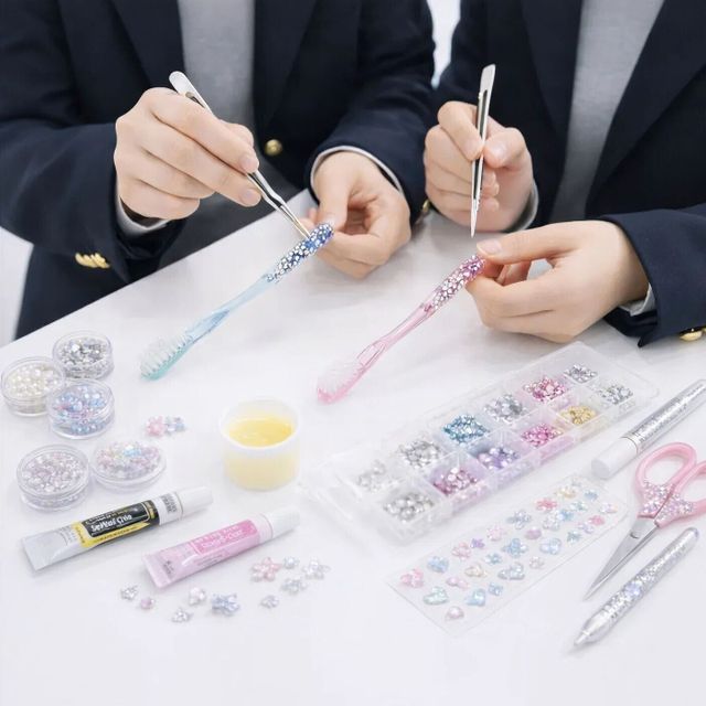 東京メディカル歯科専門学校 ７月３１日（金）デコ歯科グッズ☆歯面清掃体験1