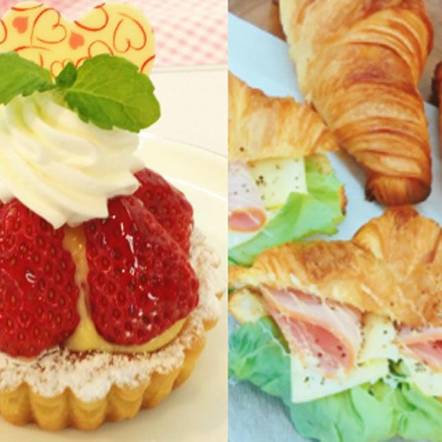 華調理製菓専門学校 いちごのタルト&クロワッサンサンド1