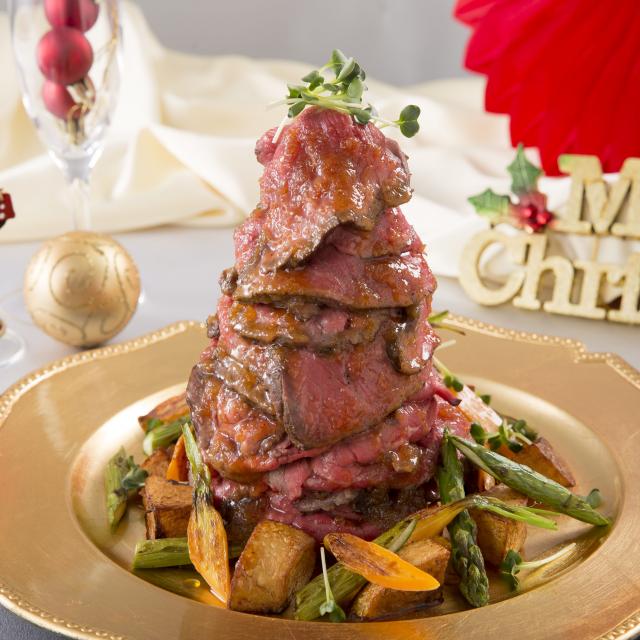 赤堀製菓専門学校 12月22日(土) Xmasローストビーフタワー1