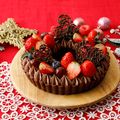 赤堀製菓・カフェ専門学校 クリスマスリースタルト