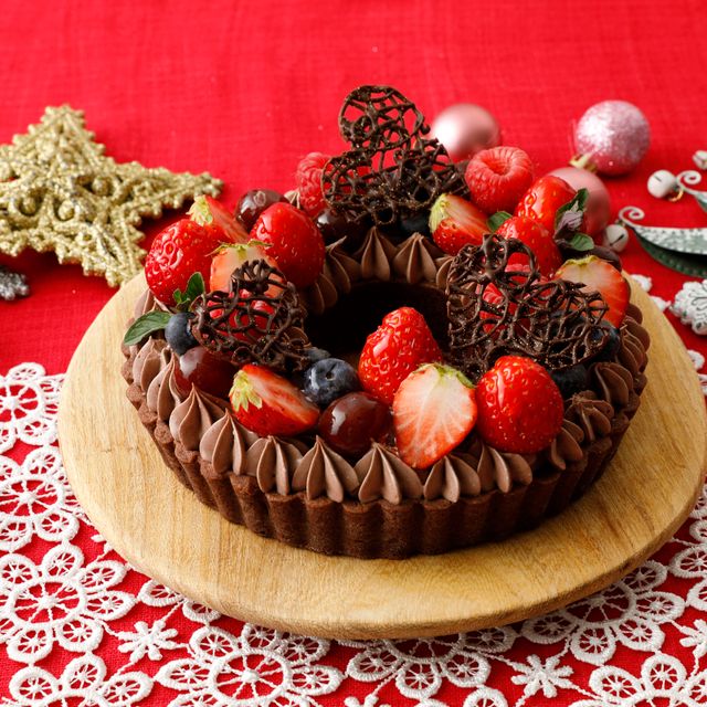 赤堀製菓・カフェ専門学校 クリスマスリースタルト1