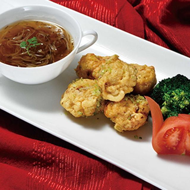 織田調理師専門学校 中華風から揚げ&ふかひれスープ1