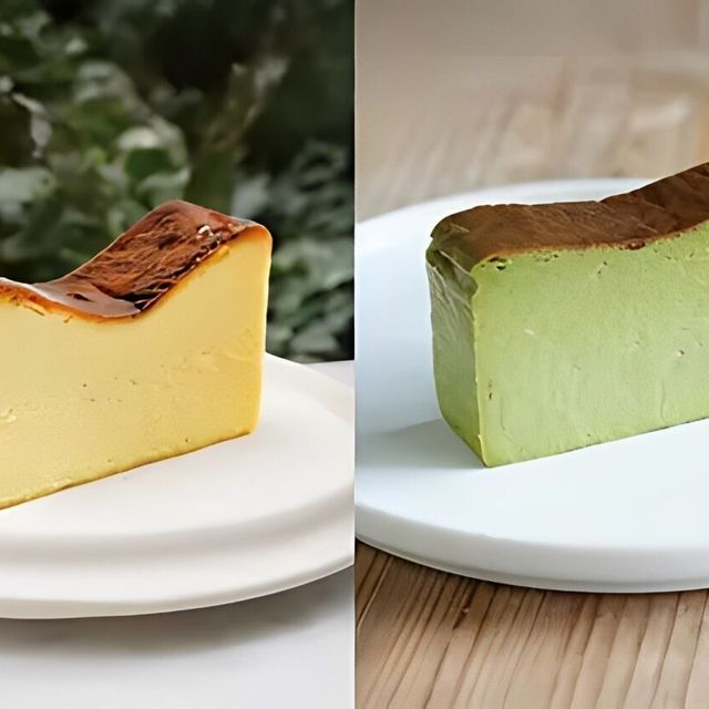 専門学校　福岡ビジョナリーアーツ 【フード】バスクチーズケーキ＆抹茶バスクチーズケーキ1