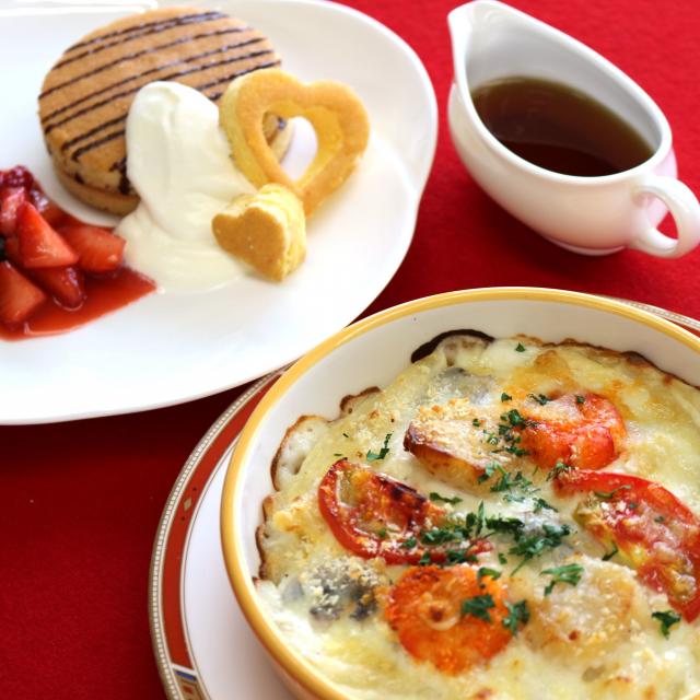 華調理製菓専門学校 【3月28日】海老と帆立のクリームグラタン&パンケーキ1