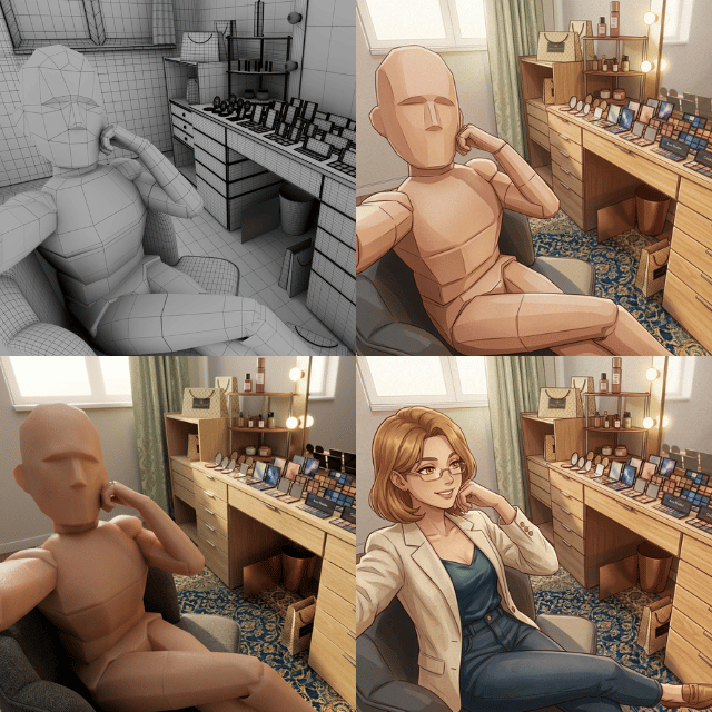沖縄ラフ＆ピース専門学校 3DCGとAIを使用してアニメの1カットを制作しよう！1