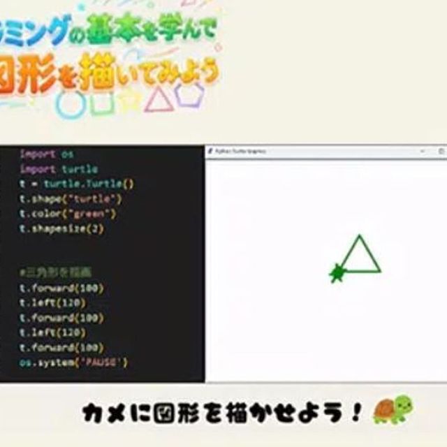 アーツカレッジヨコハマ 【ITプログラム体験】プログラムで図形を描いてみよう！1