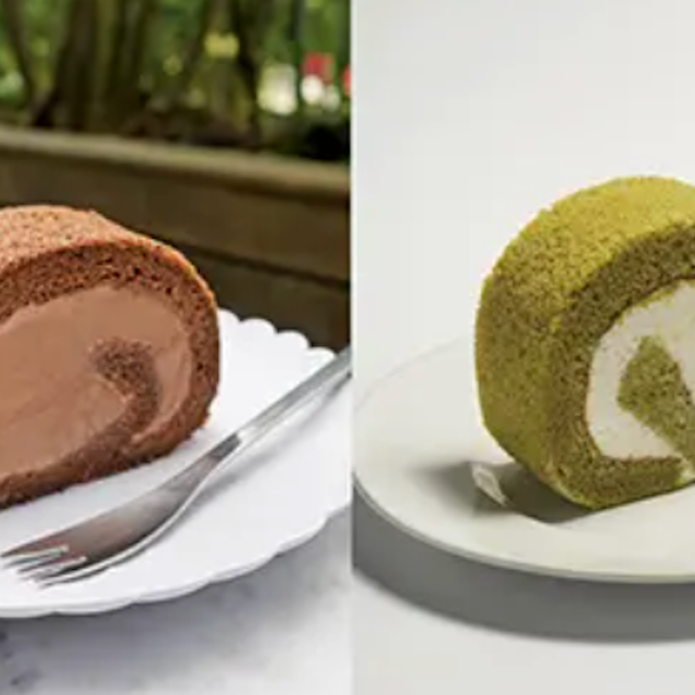 専門学校ビジョナリーアーツ 生チョコロールケーキ＆抹茶ロールケーキ（takeout）1