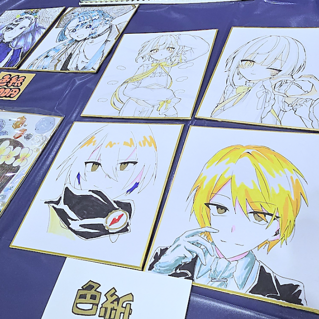 専門学校　札幌デザイナー学院 【イラスト・キャラクター専攻】アナログ画材でミニ色紙を描こう1
